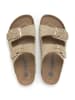SABOKETS Leder-Pantoletten in Khaki