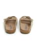 SABOKETS Leder-Pantoletten in Khaki