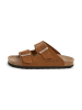 SABOKETS Leren slippers lichtbruin