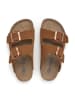 SABOKETS Leren slippers lichtbruin