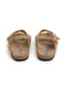 SABOKETS Leren slippers lichtbruin