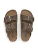 SABOKETS Leder-Pantoletten in Khaki