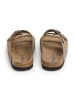 SABOKETS Leren slippers lichtbruin