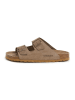 SABOKETS Leren slippers lichtbruin