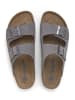 SABOKETS Leren slippers grijs