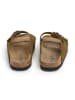 SABOKETS Leren slippers kaki