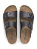 SABOKETS Leren slippers zwart