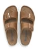 SABOKETS Leren slippers lichtbruin