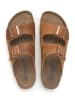 SABOKETS Leren slippers lichtbruin