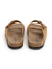 SABOKETS Leren slippers lichtbruin