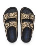 SABOKETS Pantoletten in Beige/ Schwarz