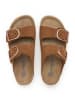 SABOKETS Leren slippers lichtbruin