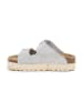 SABOKETS Leren slippers grijs