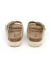 SABOKETS Leder-Pantoletten in Beige