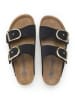 SABOKETS Leren slippers zwart