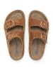 SABOKETS Leren slippers lichtbruin