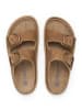 SABOKETS Leren slippers lichtbruin