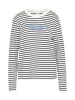 s.Oliver Longsleeve in Weiß/ Dunkelblau