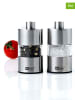AdHoc 2-delige set: zout- en pepermolen "Minimill'' zilverkleurig - (H)6,2 x Ø 3,2 cm