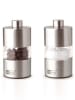 AdHoc 2-delige set: zout- en pepermolen "Minimill'' zilverkleurig - (H)6,2 x Ø 3,2 cm