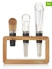 AdHoc 4-delige set: wijngietmonden "Vine" lichtbruin - (B)13,5 x (H)18 x (D)4 cm