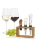AdHoc 4-delige set: wijngietmonden "Vine" lichtbruin - (B)13,5 x (H)18 x (D)4 cm