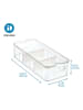 Idesign Voorraadcontainer "Crisp" - (B)37,6 x (H)9,7 x (D)16 cm