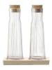 L.S.A. 3-delige set: azijn- en oliedispenser "Gio Line" lichtbruin - 200 ml