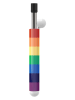 Lund Rietje "Skittle" zilverkleurig/meerkleurig - (L)11,5 cm