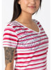 Timezone Shirt in Rot/ Weiß