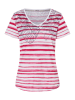 Timezone Shirt in Rot/ Weiß