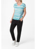 Timezone Shirt wit/turquoise