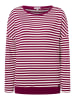 Timezone Longsleeve in Dunkelrot/ Weiß