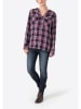 Timezone Bluse in Dunkelblau/ Pink/ Weiß