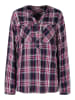 Timezone Bluse in Dunkelblau/ Pink/ Weiß