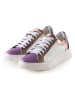 Anna Morellini Leder-Sneakers "Biama" in Creme/Lila