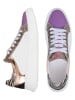 Anna Morellini Leder-Sneakers "Biama" in Creme/Lila
