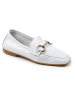 Anna Morellini Leren mocassins "Pinetta" wit