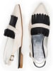 Anna Morellini Leder-Pantoletten "Manina" in Creme