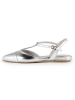 Anna Morellini Leder-Pantoletten "Grissanila" in Silber