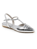 Anna Morellini Leder-Pantoletten "Grissanila" in Silber