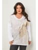 Curvy Lady Longsleeve wit/goudkleurig