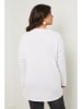 Curvy Lady Longsleeve wit/goudkleurig