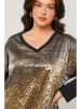 Curvy Lady Longsleeve in Schwarz/ Gold