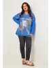 Curvy Lady Longsleeve in Blau/ Gold