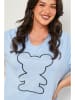 Curvy Lady Blouse lichtblauw