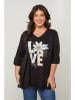 Curvy Lady Bluse in Schwarz