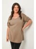 Curvy Lady Bluse in Taupe