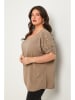 Curvy Lady Bluse in Taupe