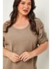 Curvy Lady Bluzka w kolorze szarobrązowym